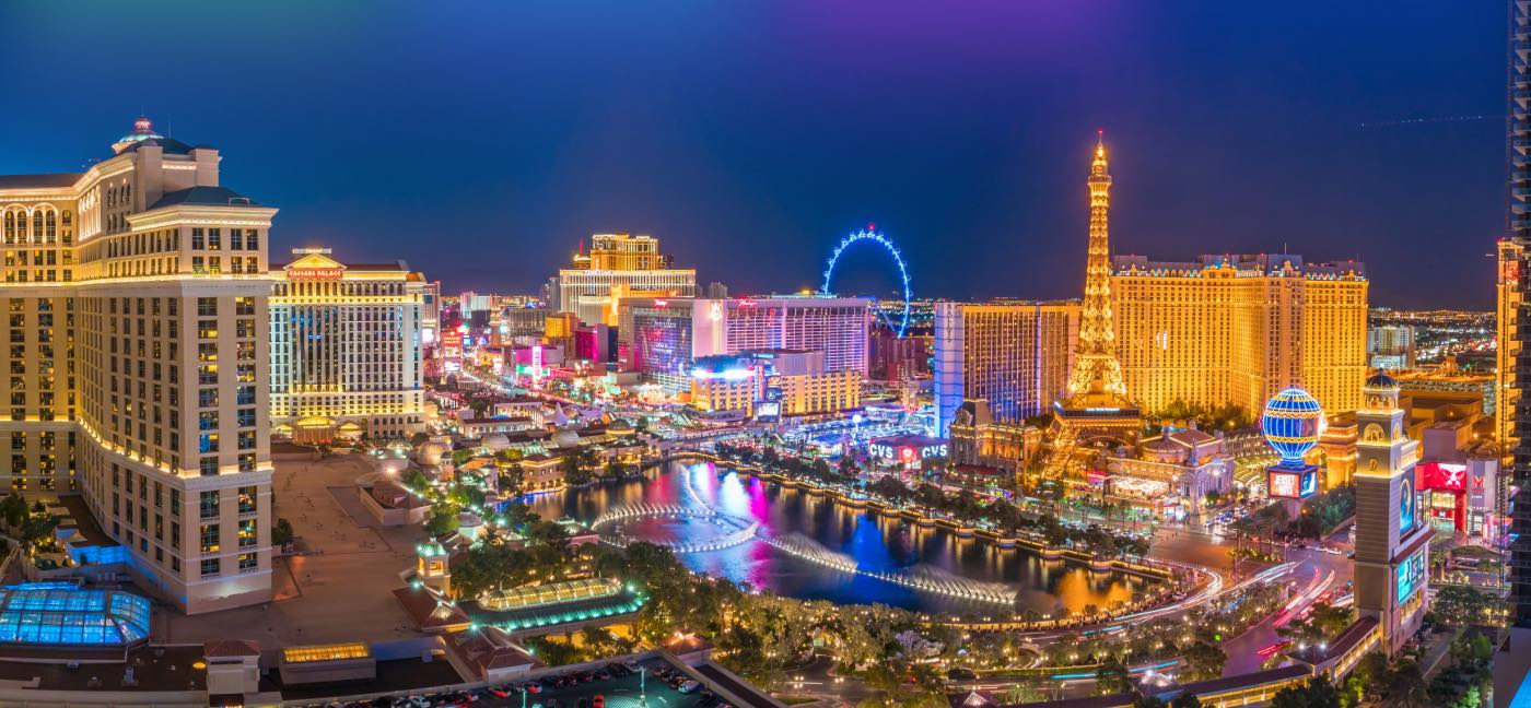 View of Las Vegas at night